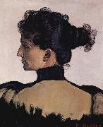 Ferdinand Hodler Portrat der Berthe Jacques, Frau des Kunstlers oil